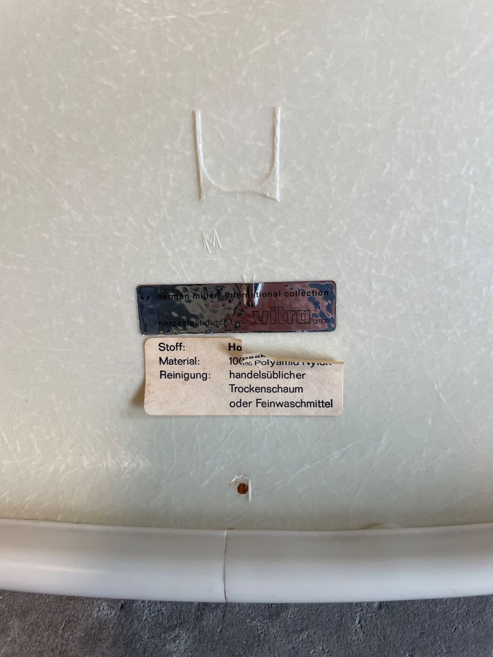 Herman Miller Sedie: Herman Miller Fiberglas Side Chair DSX Eames  Hopsack blau – Usato da Zürich venduto da starch.studio 4