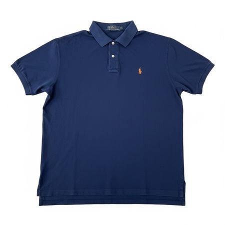 Polo Ralph Lauren Bleu Marine Logo Orange brodé - XL #34