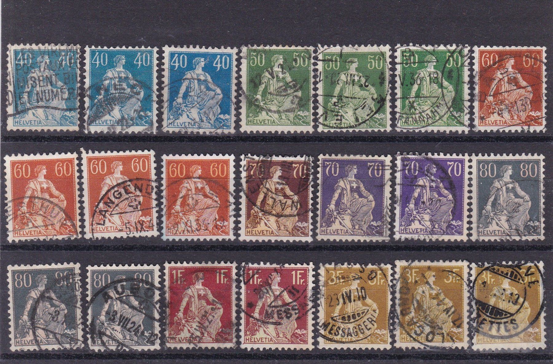 Tutti i francobolli: 6 Stk. CH Briefmarken-Steckkarten "Altschweiz" – Usato da Münchwilen AG venduto da Nesar 4