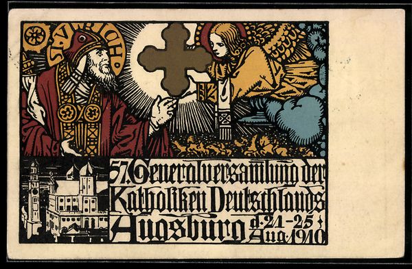 Cancelleria postale: Ganzsache PP15 C182: Augsburg, 57. Gener – Usato da Berlin venduto da bartko-reher