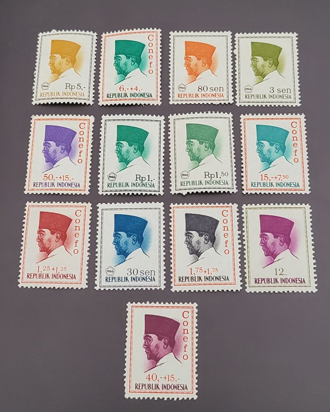 Tutti i francobolli: Indonesien 1965 briefmarken – Usato da St Gallen venduto da Stampsalshobby