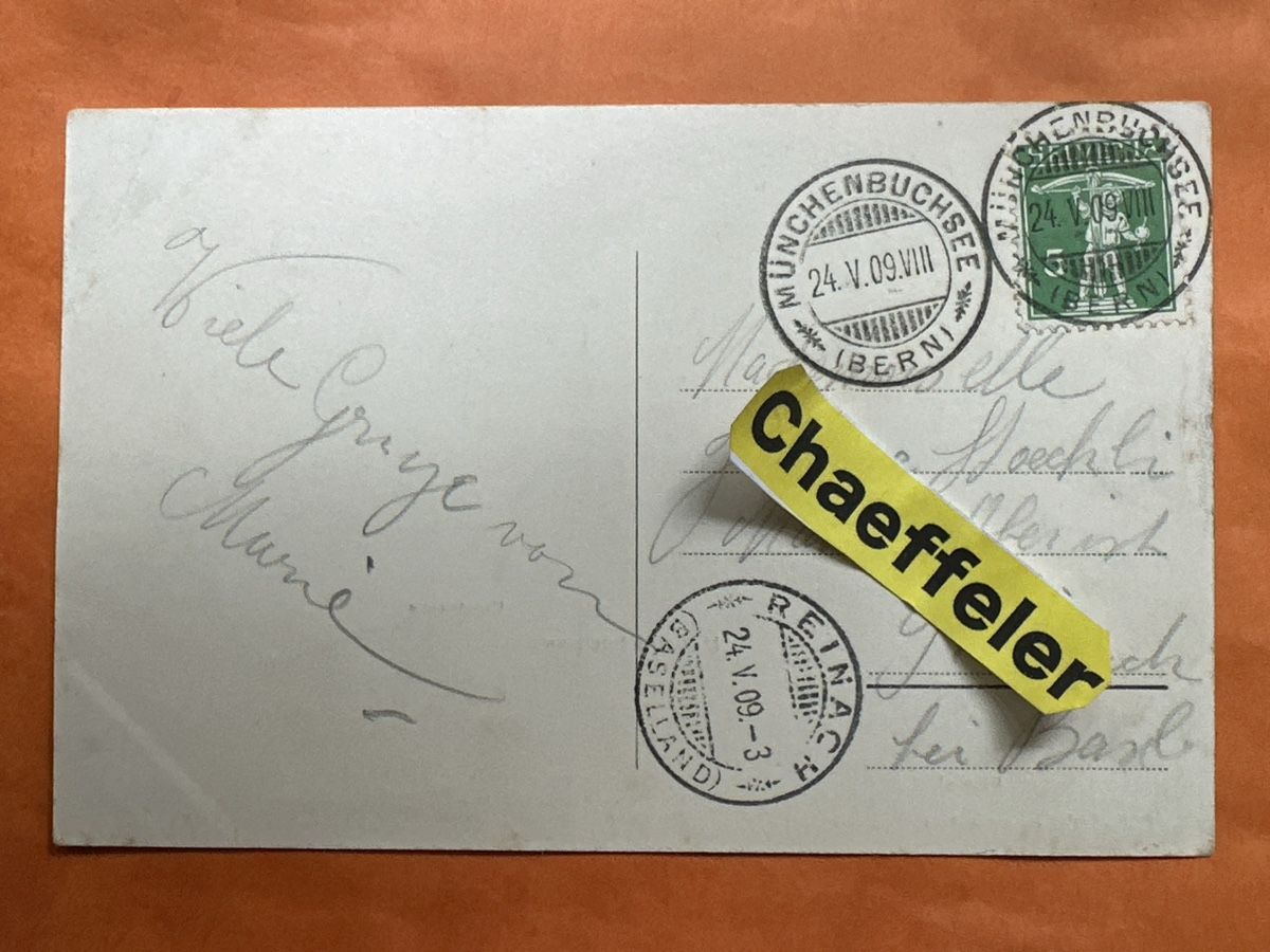 Ansichtskarten: Alte Ansichtskarte Münchenbuchsee, 1909, selten! – Gebraucht aus Zürich von Chaeffeler 1