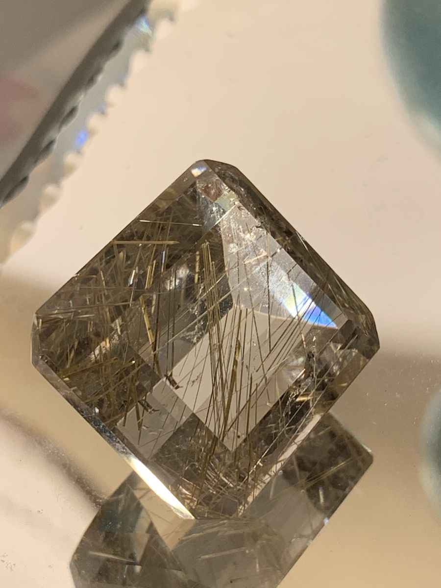 Pietre preziose: Rutilquarz Schmuckstein , Goldene Einschlüsse, – Usato da Worblaufen venduto da Invintage64 7