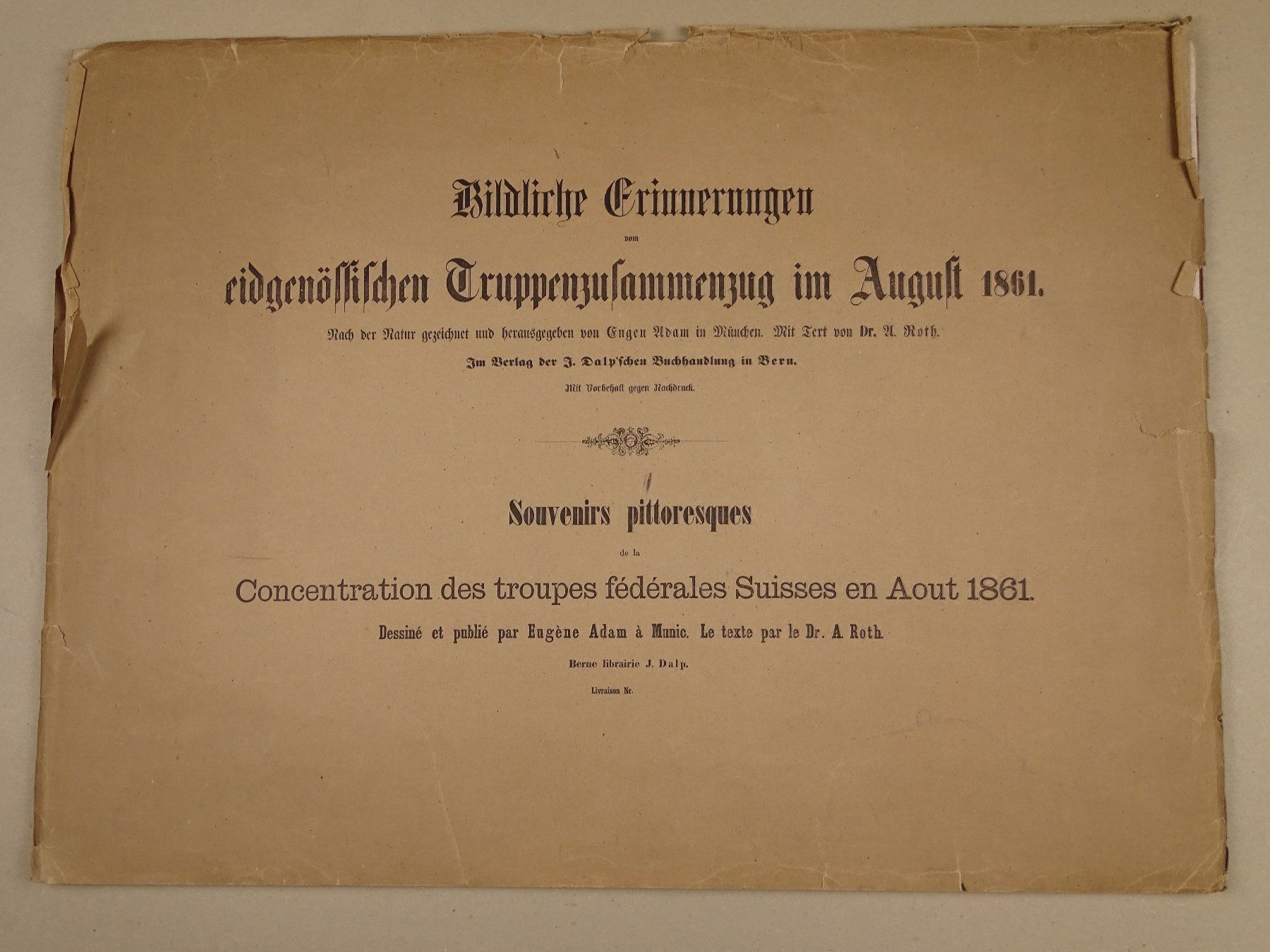 Stiche: TRUPPENZUSAMMENZUG 1861, 16 LITHOGRAPHIEN – Gebraucht aus Grüningen von Kartensammler 1