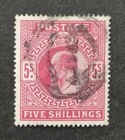 GB 1902, Edward VII, 5sh gestempelt