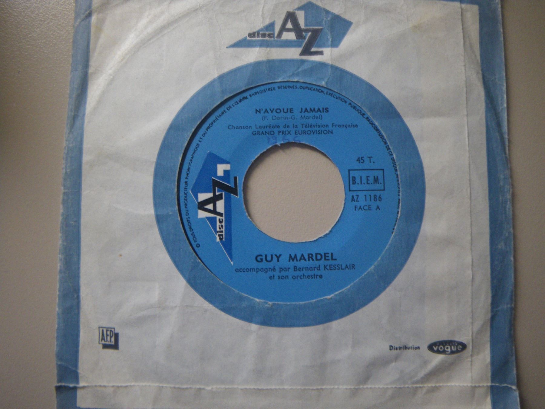 Dischi in vinile: Vinyl-Single Guy Mardel - N'avoue Jamais – Usato da Langenthal venduto da Modo39