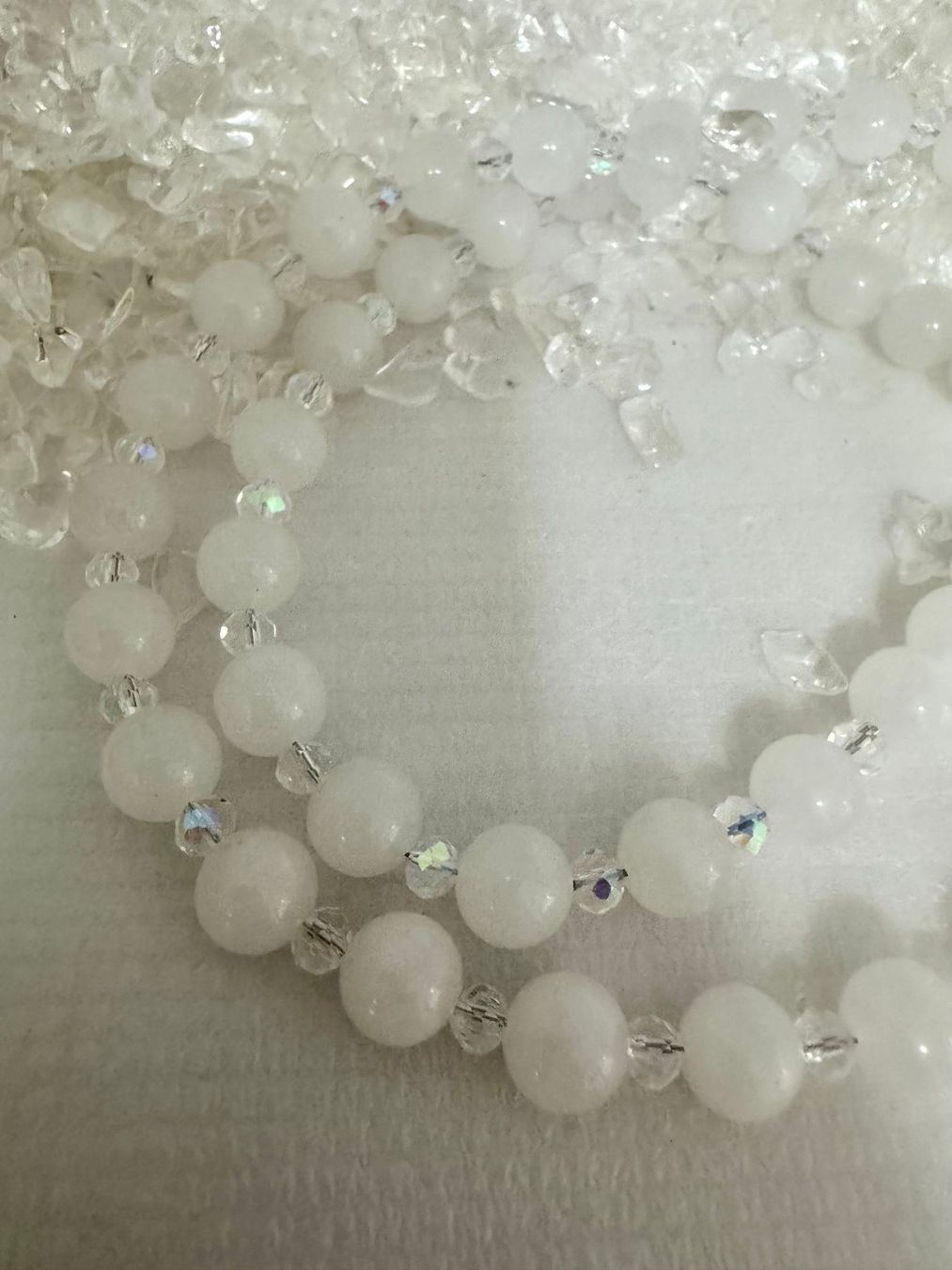 Ketten: Halskette Jade/Tschechischer-Kristall – Neu (gemäss Beschreibung) aus Biberist von tl-schmuck 1