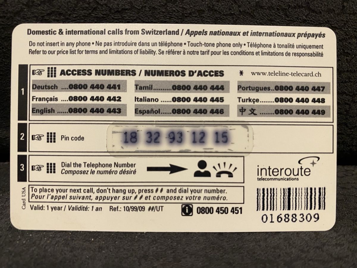 Cartes de téléphone: Teleline – D'occasion à Lausanne par babacard10 1