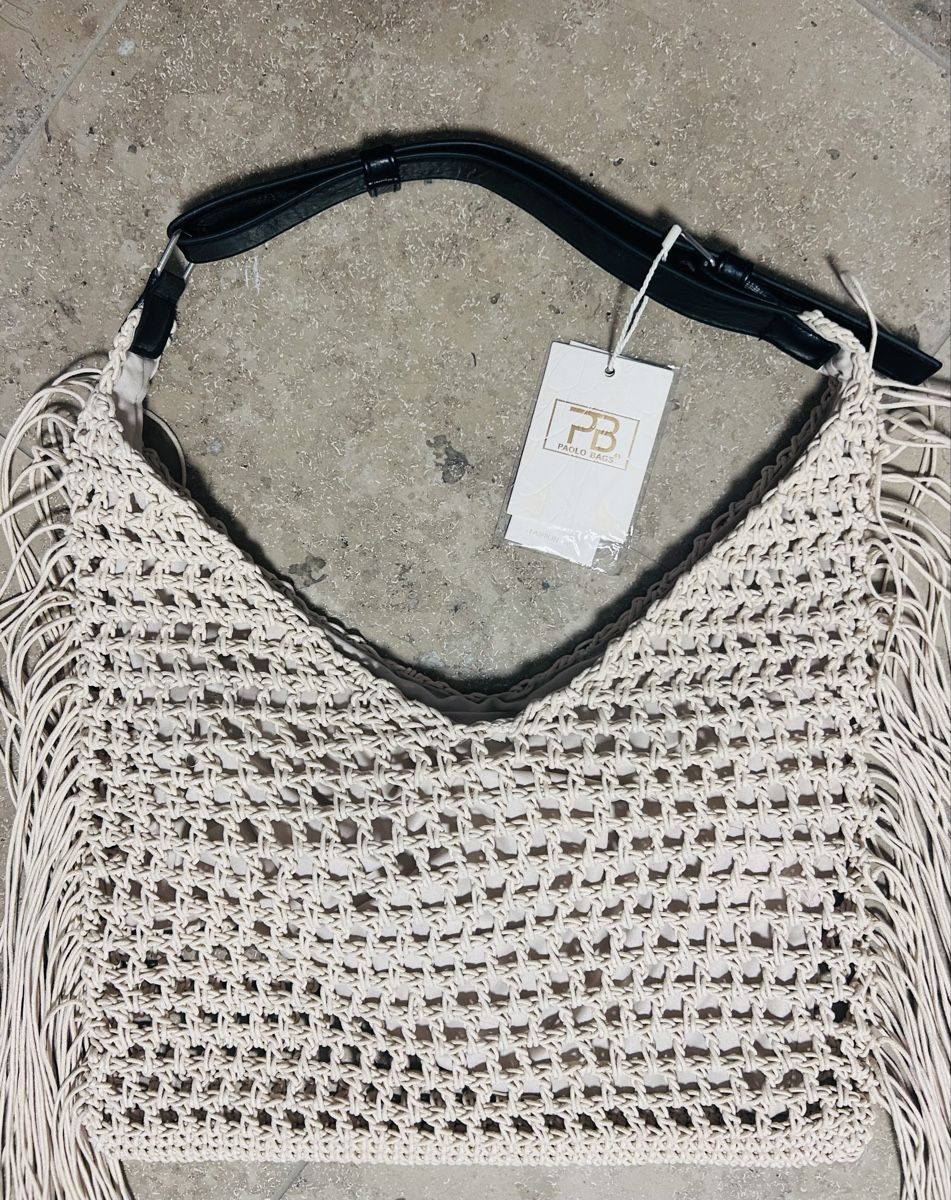Sacs femmes: Tasche gehäkelt beige mit Fransen, NEU – Neuf avec emballage d'origine à Zürich par diva1972 3