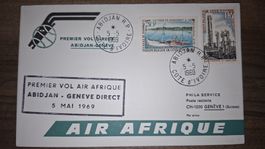 Air Afrique 05.11.1969 Abidjan Geneve direct