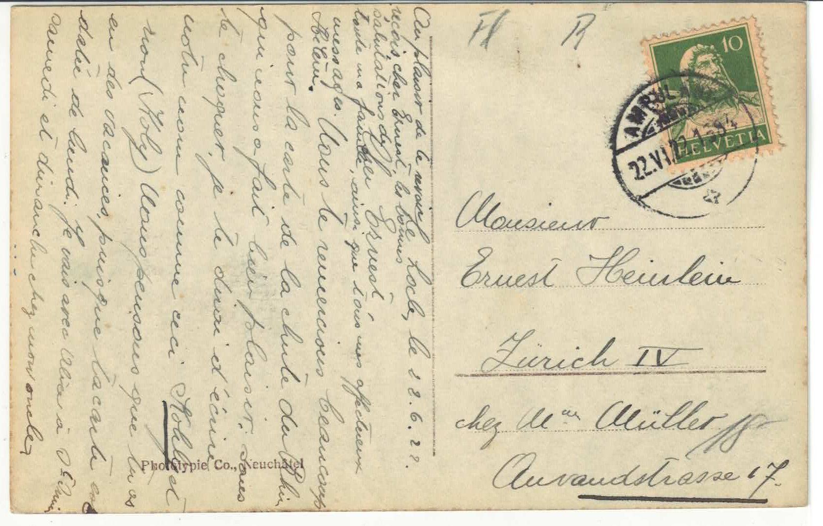 Cartoline postali: Le Locle - Vue generale – Usato da Ettingen venduto da Kartenplanet 1