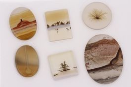 Landschaftsachat / Agate paysage / Agata paesina 6 St.