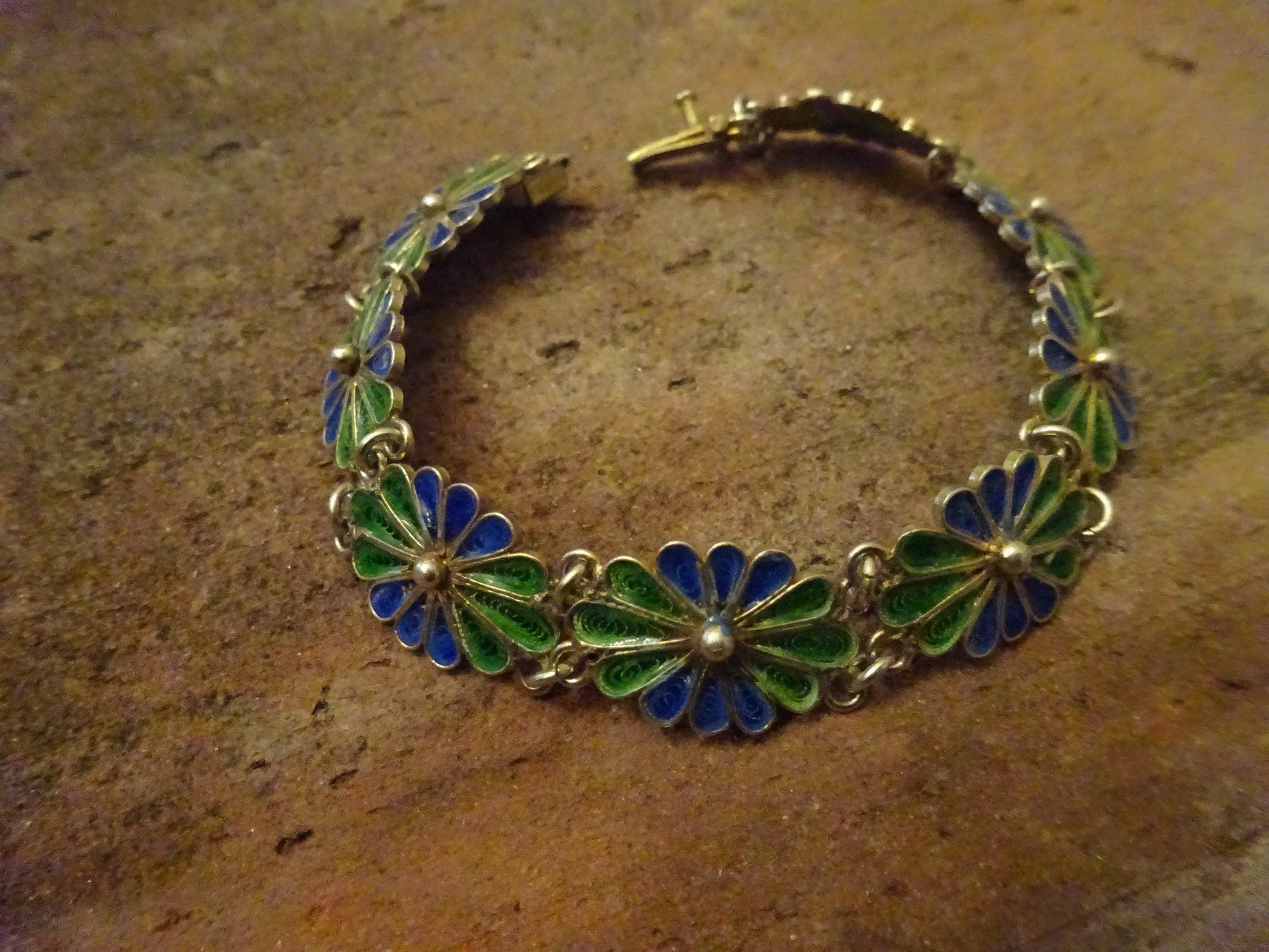 Bracciali & Braccialetti: Armband Filigran Cloisonné Silber – Usato da Esslingen venduto da FetteSchnecke 1
