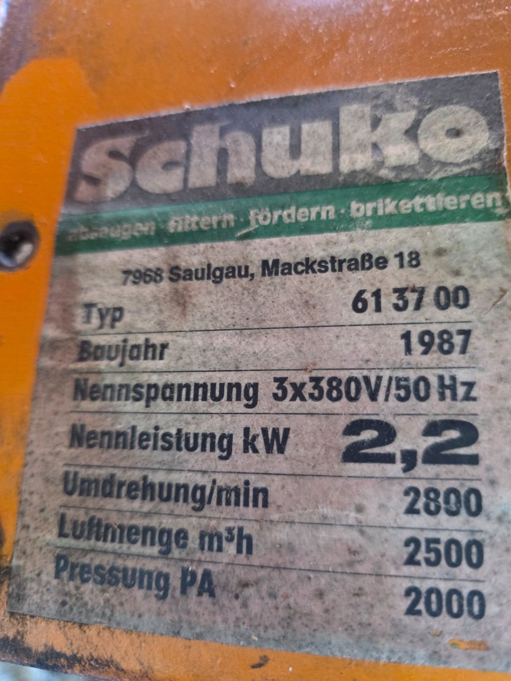 Toutes les machines: Schuko Absaugung – D'occasion à Zollbrück par Rgartenzwerg 2