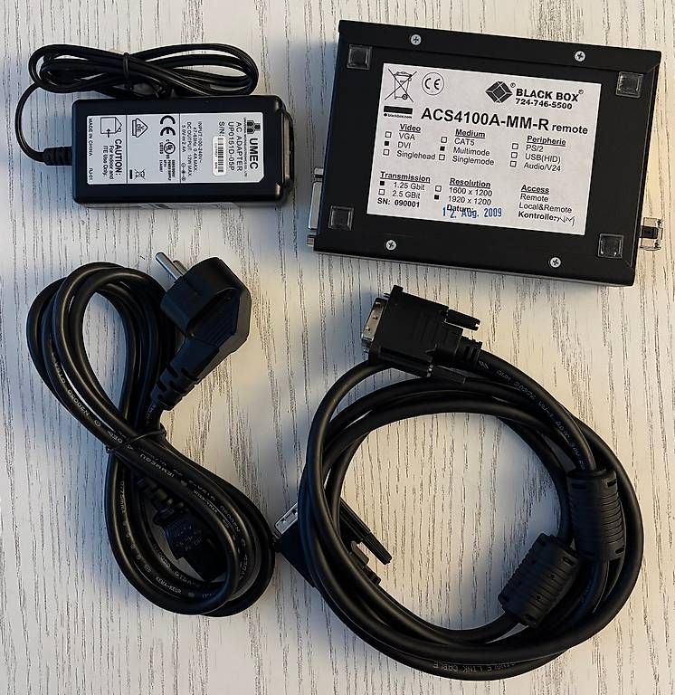 Unità & Adattatore: Black Box ServSwitch DVI-Extender Set (ACS4100A-MM) OVP – Nuovo e nell'imballaggio originale da Altdorf venduto da Cando 1