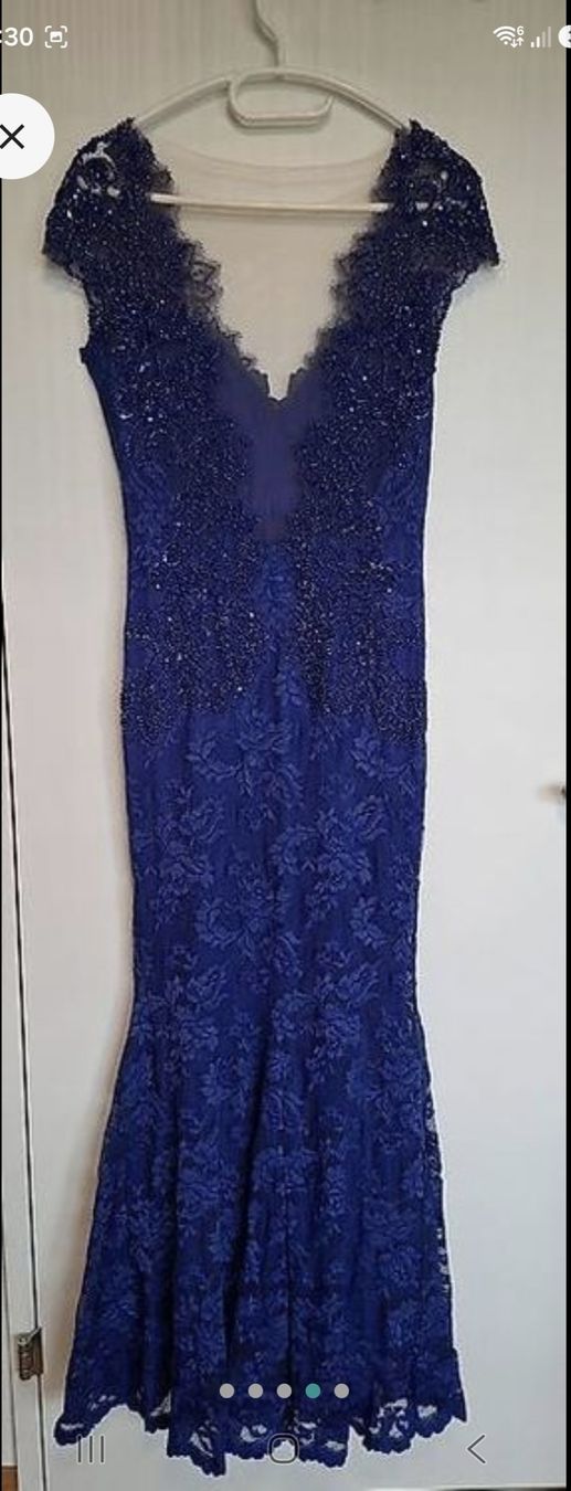Kleider: Abendkleid Spitze blau Grösse S – Gebraucht aus Affoltern am Albis von Feather 3