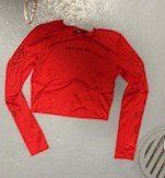 Top: Rotes Crop‑Top – Usato da Appenzell venduto da marvdo