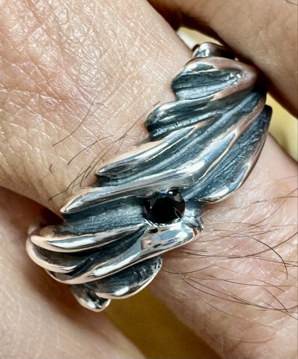 Ringe: Echter schwarzer Natur-Diamant - Silberring – Neu und originalverpackt aus Jona von Herzschmiede 1
