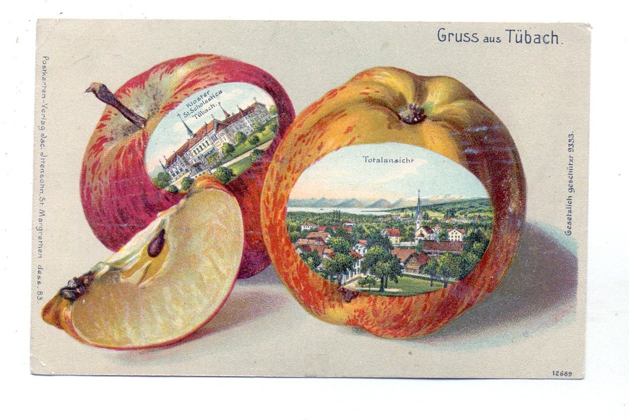 Cartoline postali: Gruss aus Tübach - Litho von  1905 – Usato da Tagelswangen venduto da Miski