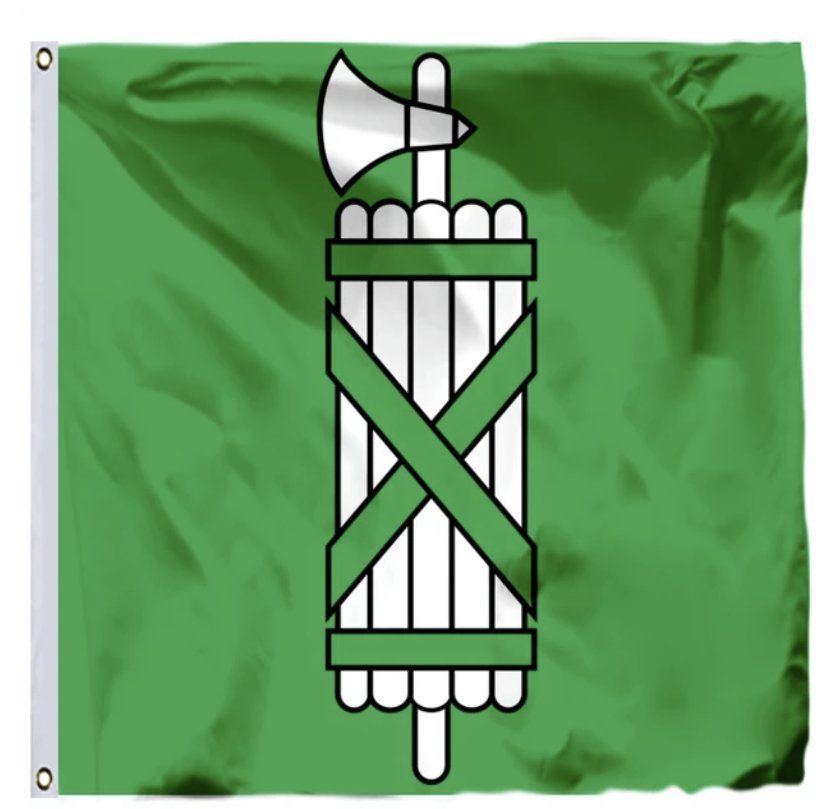 Bandiere: Schweizer Flagge Kanton Sankt Gallen 90x90cm – Nuovo e nell'imballaggio originale da Gurmels venduto da Swisspod