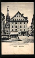 AK Luzern, Brunnen am Weinmarkt