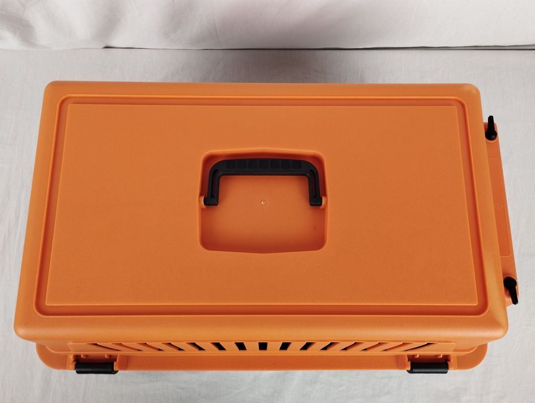 Ferplast Käfige, Transport & Sicherheit: FERPLAST Katzen-Transportbox schwarz/orange – Gebraucht aus Schübelbach von Restwert_Schubelbach 2