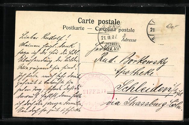 Cartoline postali: Lucerne, Blick auf das Hotel Schweizerho – Usato da Berlin venduto da bartko-reher 1