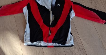 Radtrikot langarm rot schwarz weiss akzeptabler Zustand