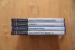 Donald Duck + V-Rally 3 + Monopoly + Tony Hawk's 3 (CIB)
