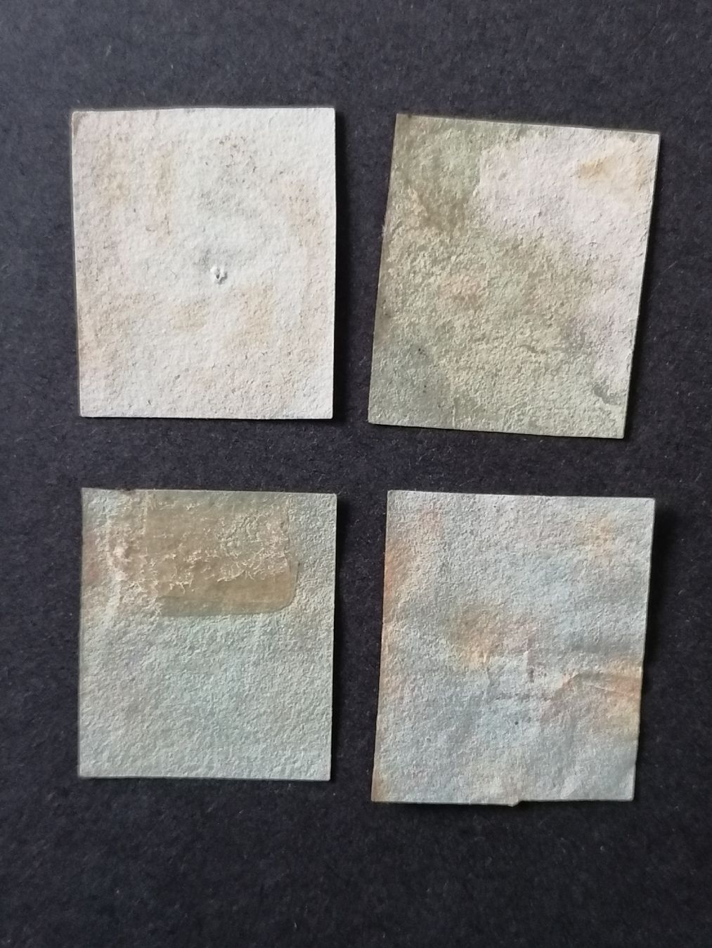 Alle Briefmarken: 4mal One Penny red 1841  – Gebraucht aus Happerswil von tschergi 1