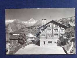 AK Bürchen Schulhaus Wallis Raron Häuser