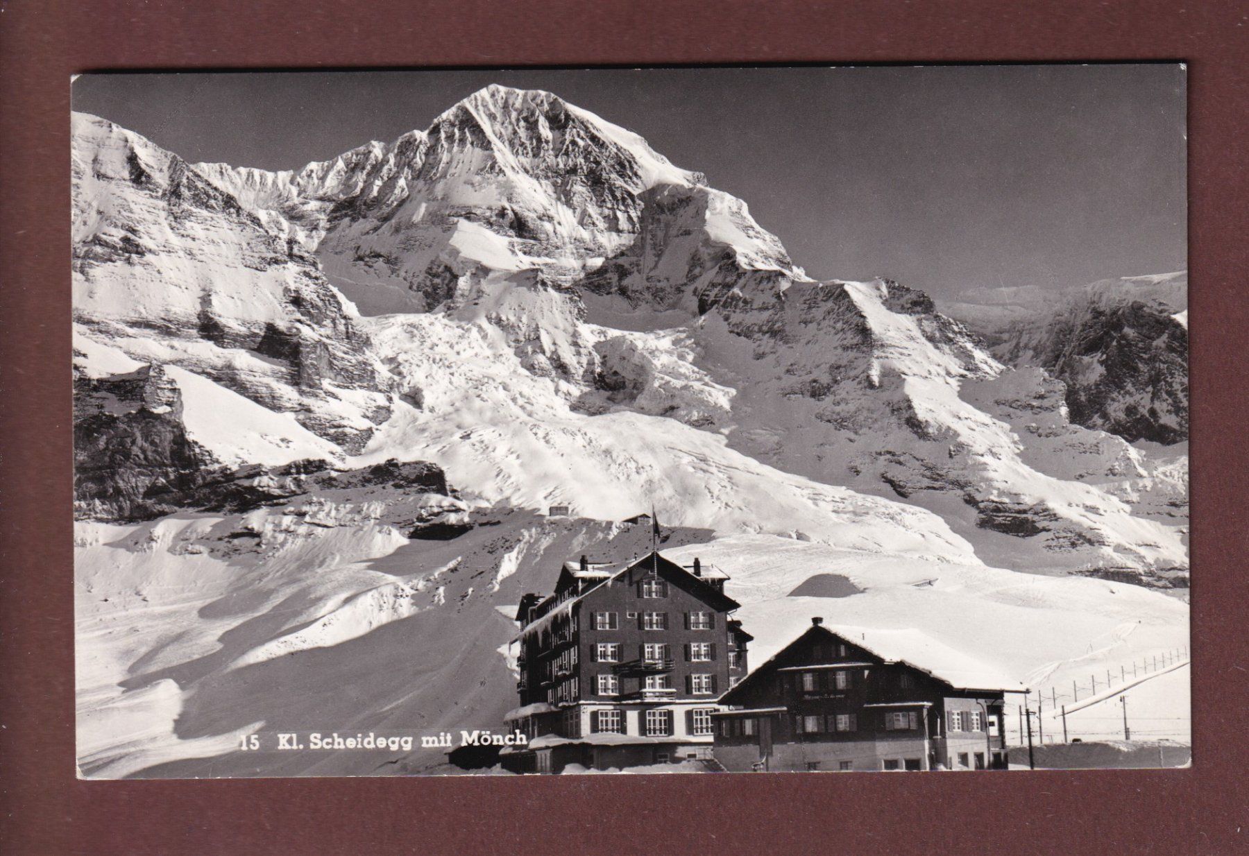 Cartoline postali: KLEINE SCHEIDEGG - Mönch - 1964 – Usato da Pully venduto da nicecards-shop