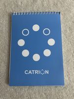 Bloc-notes CATRION neuf spirale couverture rigide bleu clair