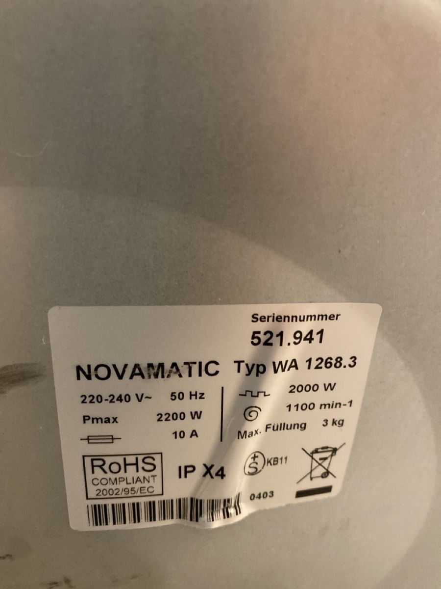 Fust Lavatrici: Novamatic WA 1268.3 AqSt. – Nuovo (secondo la descrizione) da Tamins venduto da lilaleo 4