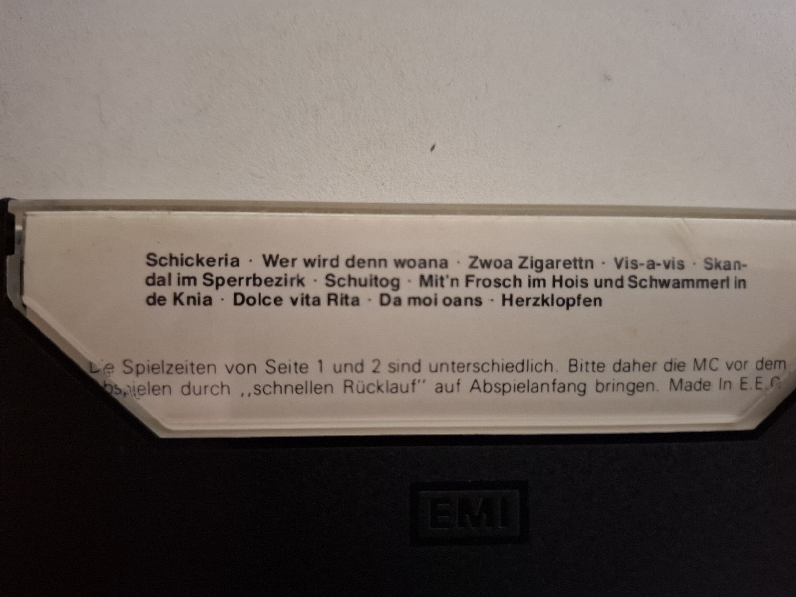 Musicassette: SPYDER MURPHY GANG, DOLCE VITA – Usato da Schänis venduto da Heli670 1