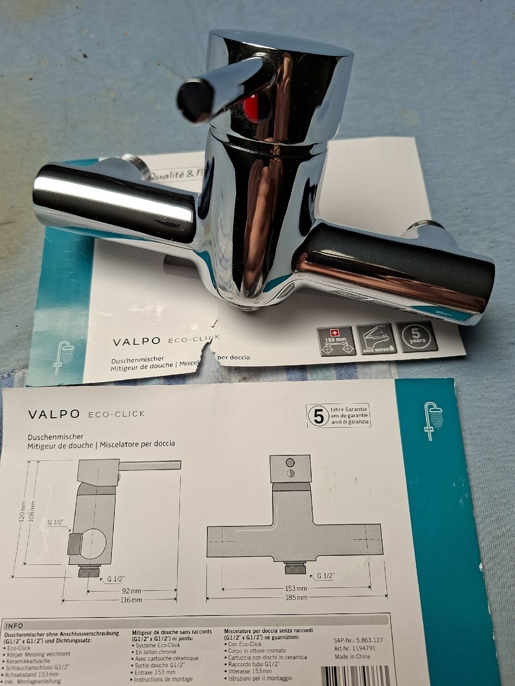 Docce: Valpo Eco-Click Duscharmatur neu. – Nuovo (secondo la descrizione) da Meikirch venduto da chrigeli06 1