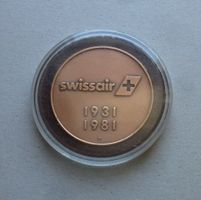 Bronze Medaille ++ Swissair 1931-1981