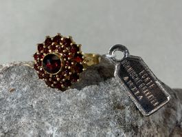 BÖHMISCHER GRANATSCHMUCK Ring Gr. 56