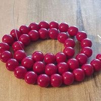 1 Strang natürliche rote Korallenstein perlen 10 mm