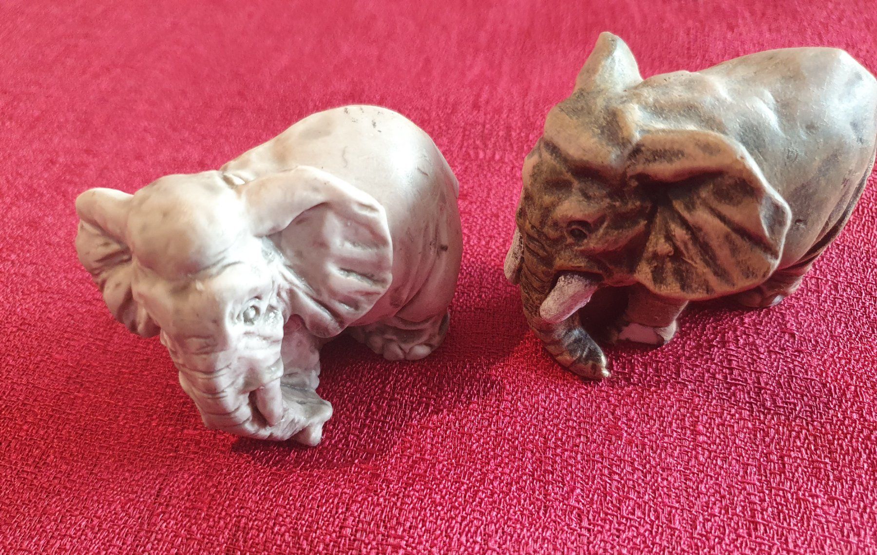 Statuette: 2 Elefanten Figuren aus Keramik – Usato da Auw venduto da beretta1966 1