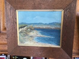 Tableau ancien huile sur toile W Ernst Léman Jura …