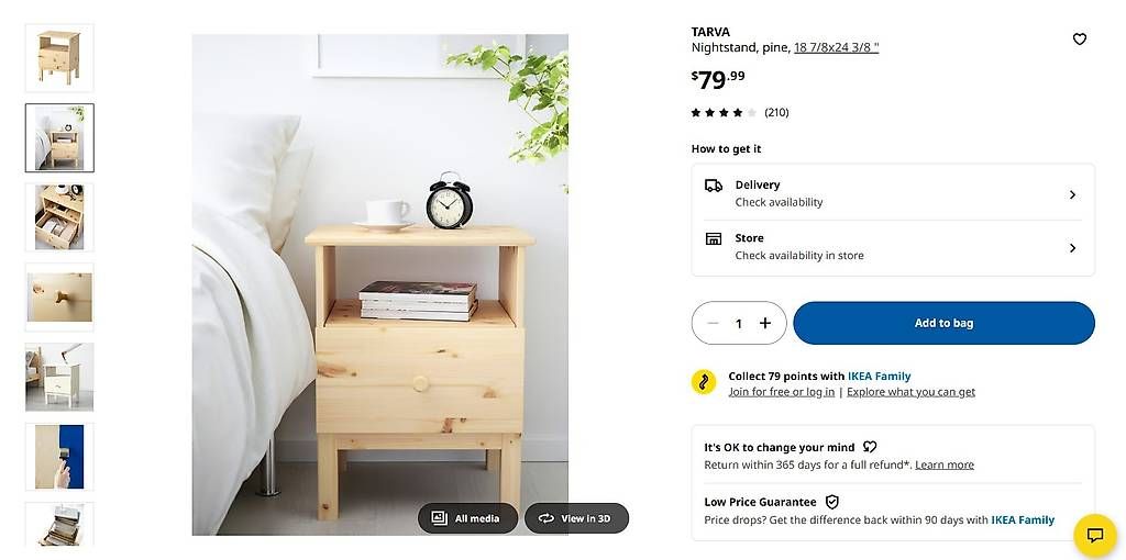 Ikea Nachttische: IKEA TARVA Nachttisch – Gebraucht aus Birmensdorf ZH von nic_rrm2 1