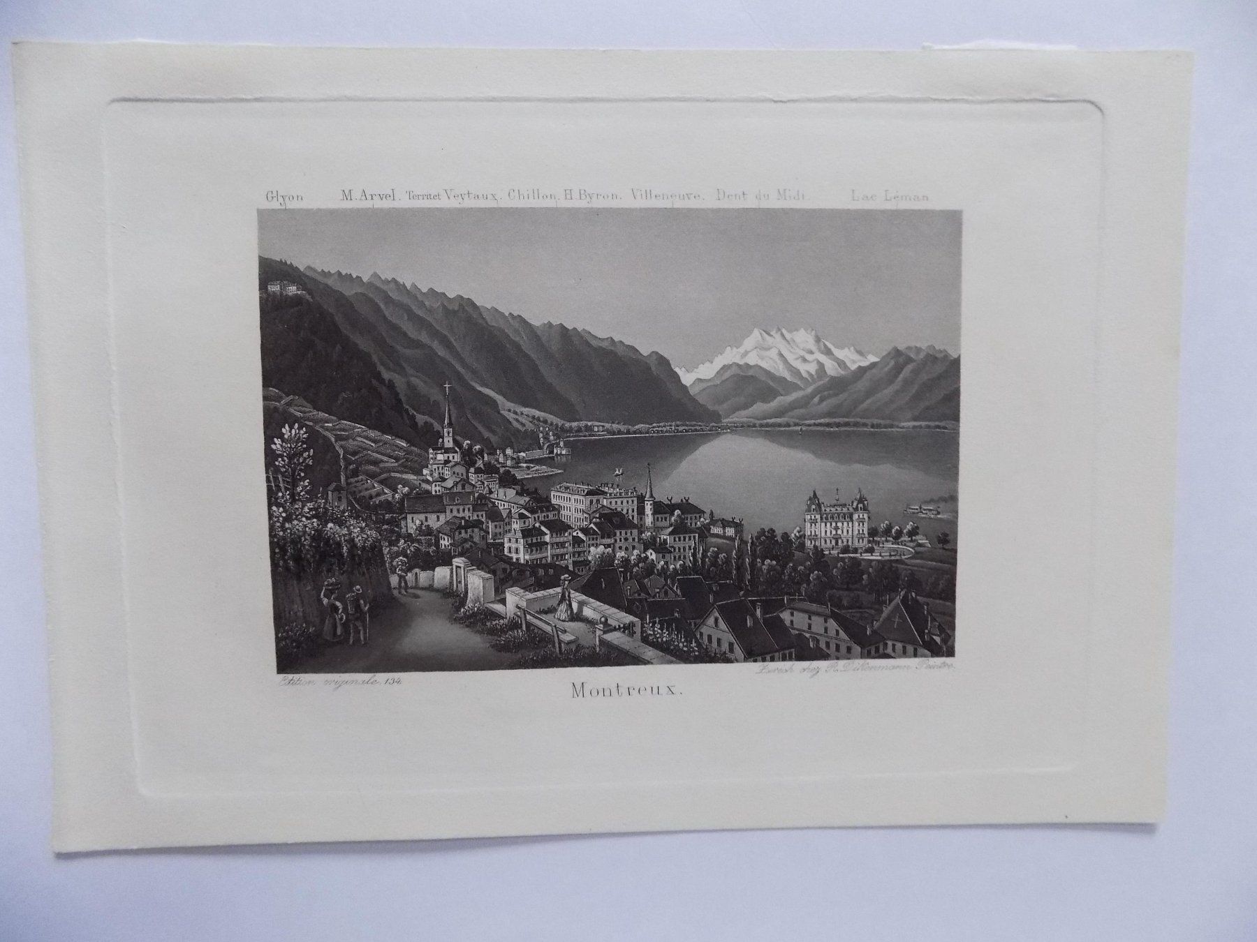Incisioni: Montreux Glion Dent du Midi – Usato da Risch venduto da Antikfee