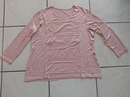 Damen Gerry Weber Langarmshirt in Rosa mit Netzeinsatz G48