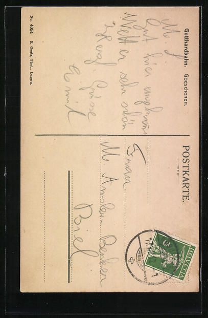 Cartoline postali: AK Goeschenen, Gotthardbahn, 1912 – Usato da Berlin venduto da bartko-reher 1