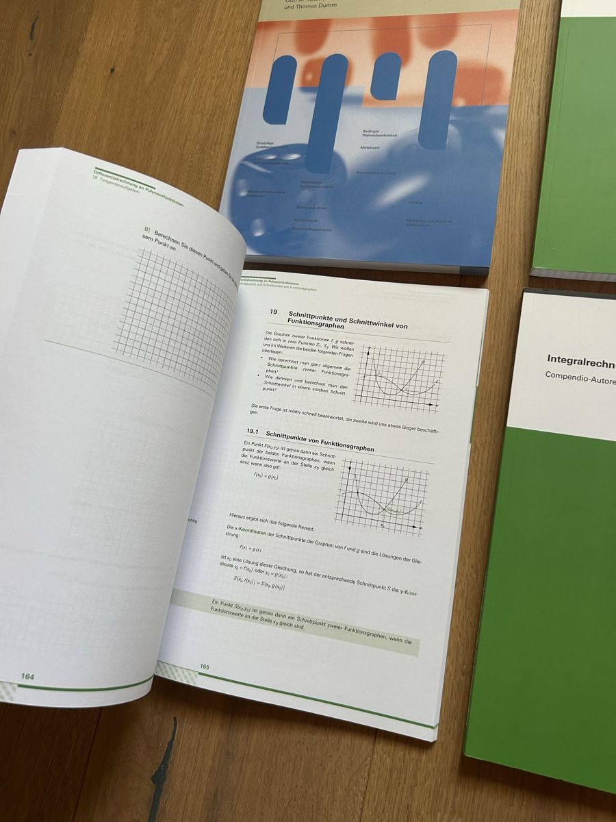 Bücher: Mathematik Lehrbücher, 4 Stk, Compendio – Neu (gemäss Beschreibung) aus Tscherlach von moira.duerr 1