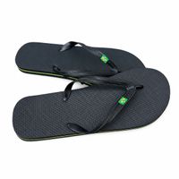 Original Brasil Flip Flops Schwarz mit Brasilien Flagge