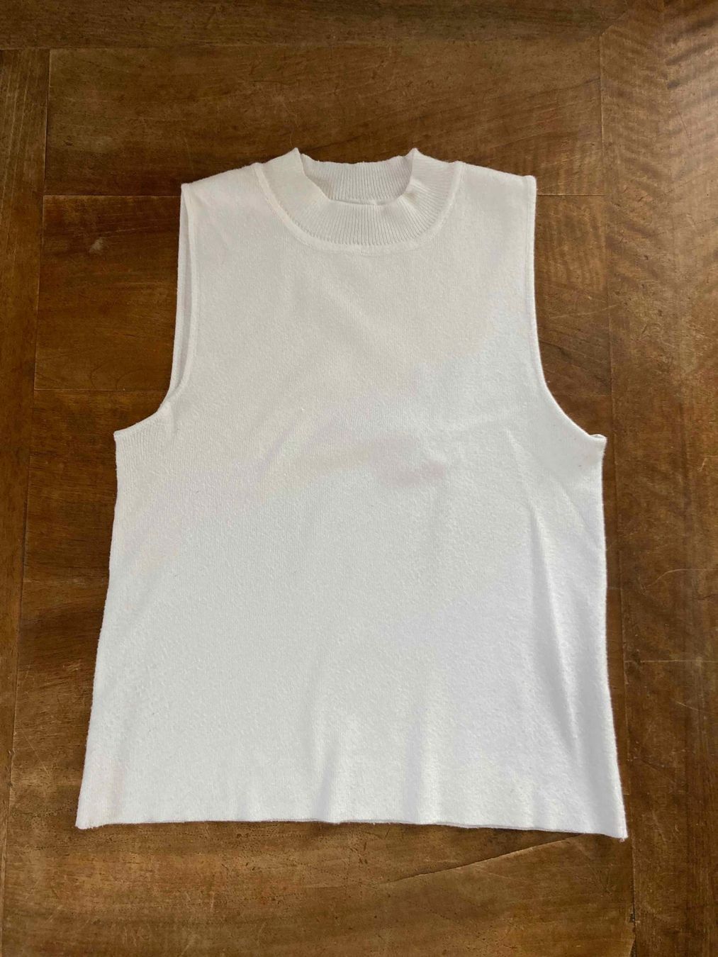 Tops: Top / dünner Pullunder, Weste aus Strick, w'weiss – Gebraucht aus Glarus von Life_Fashion_Art