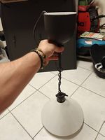 Lampe suspendue en verre avec ampoule