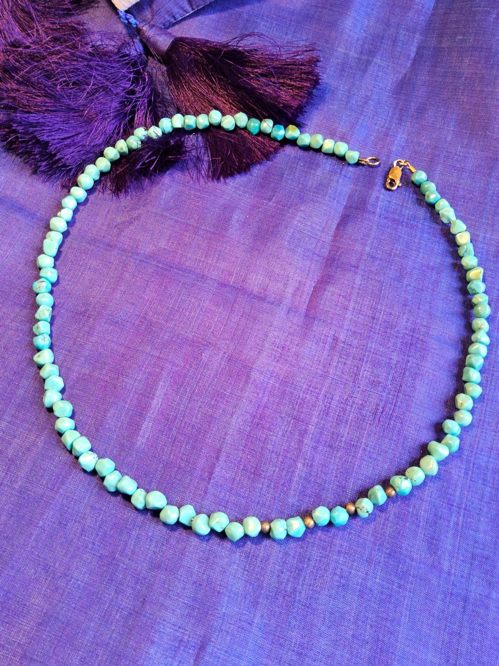 Catenine: Feine sommerliche und echte Türkiskette Collier – Usato da Zürich venduto da SciTec 4